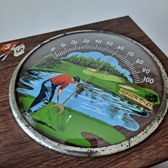Unique MCM Vintage Thermometer Art - Picture 3 of 4